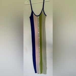 CIDER | Multi-Colored Fitted Maxi Dress